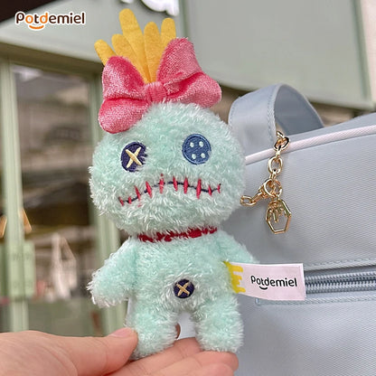 Original Disney Toy Story Stitch Kawaii Winnie Lotso Plush Doll Cartoon Stuffed Anime Keychain Pendant Strap Toys Gift For Kids