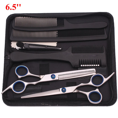 6.5'' Professional Hair Scissors Set Comb Razor Thinning Cutting Shears Hairdressing Salon Barber Home Japan Steel Dropshipping