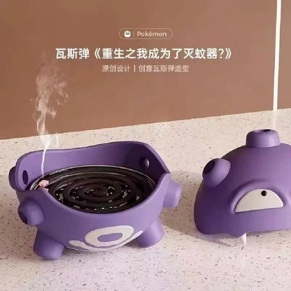 Cartoon Pokemon Weezing Mosquito Coil Tray Anime Indoor Incense Holders Bedroom Figures Desktop Car Decoration Storage Toys Gift