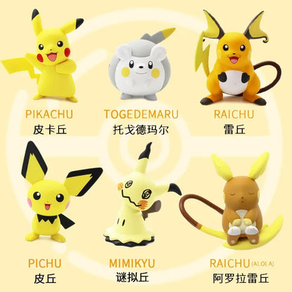 Hot Pokemon Anime Figures Kawaii Pikachu Pichu Togedemaru Alola Region Raichu Mimikyu Toys Model Collect Dolls Gift For Kids Boy