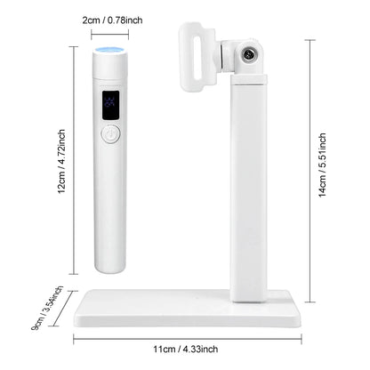 Rechargeable Portable UV LED Nail Lamp - Gel Polish Drying Desk Stand Light Support Base for Nail Art