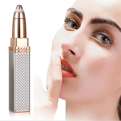 1pc Rechargeable 2-in-1 Eyebrow Razor and Hair Shaver with LED Light - Painlessly Remove Peach Fuzz, Facial Hair, Eyebrows, Lips