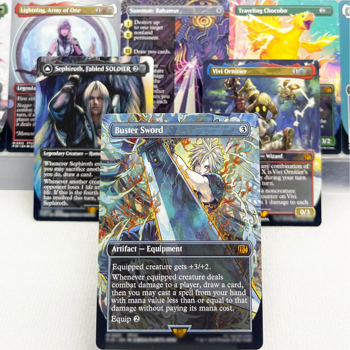 FIN HOLO14-Ⅰ01 Tcg proxy magical cards Vivi Ornitier Sephiroth, Fabled SOLDIER Summon Bahamut Cloud, Midgar Mercenary gathering