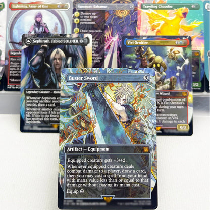 FIN HOLO14-Ⅰ01 Tcg proxy magical cards Vivi Ornitier Sephiroth, Fabled SOLDIER Summon Bahamut Cloud, Midgar Mercenary gathering