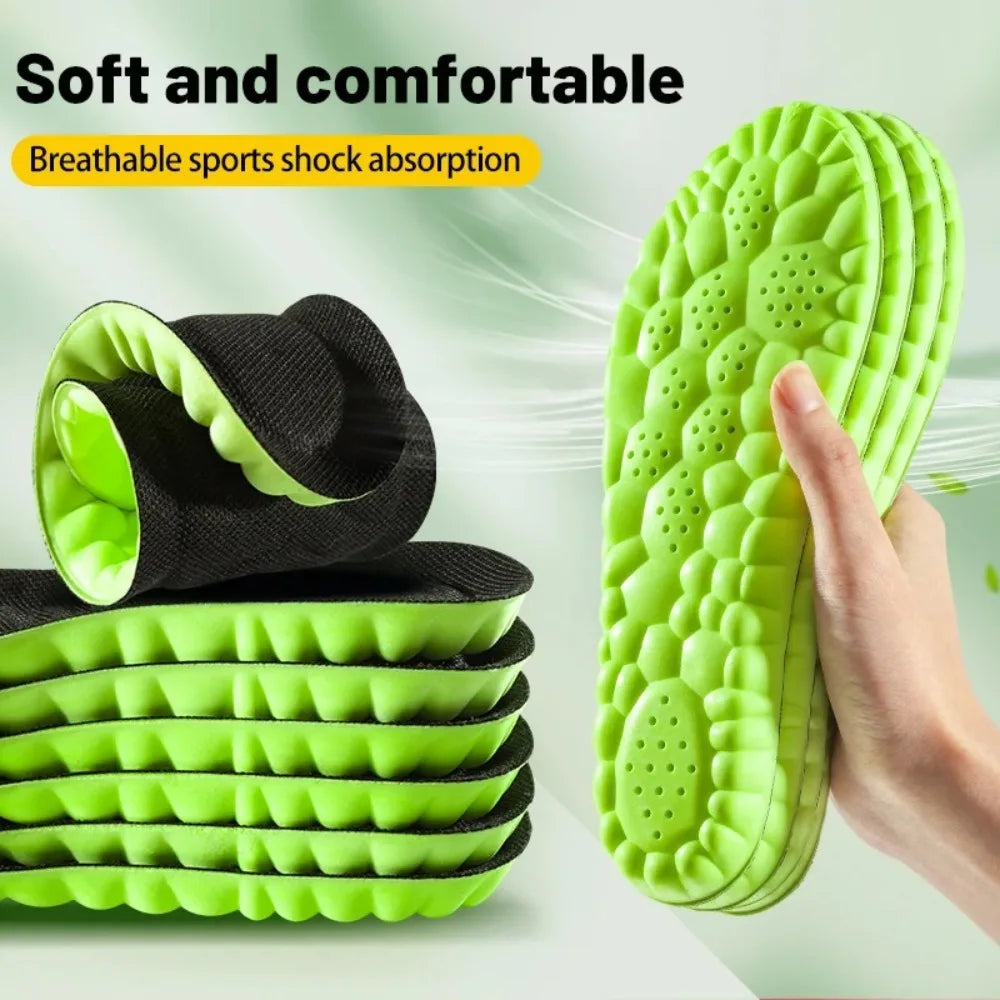4D Sport Insole Super Soft Shock Absorption Orthopedic Inserts for Basketball Running Shoes