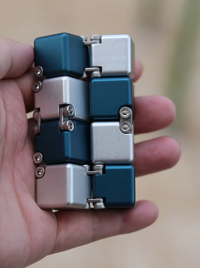 Fashion Metal Infinite Magic Cube New Unique Upgraded Disassembled Assembled Developing Intelligence Decompression Toy