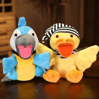 Stuffed Plush Animals Toys Hand Finger Puppet Kawaii Dolls Educational Baby Toys Learning & Education Monkey Tiger Children Gift