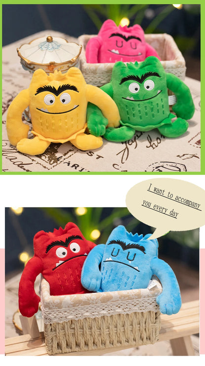 Creative Colorful Monster Throw Pillow Dolls Stuffed Toys Super Soft Office Chair Cushion Home Decor Girls Kids Birthday Gifts