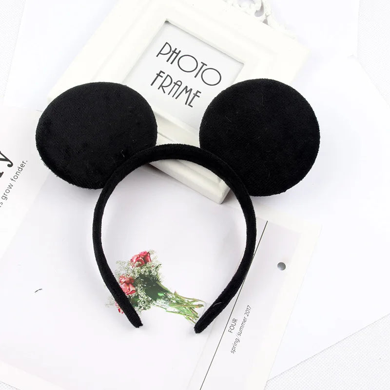 2023 New Cute Performance Party Headband Mickey Minnie Headband Mickey Mouse Bow DY Black Ear Headband Christmas HairAccessories