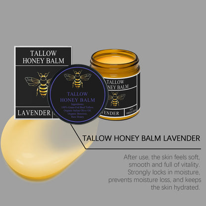 Beef Tallow Honey Moisturizer Grass Fed Whipped Tallow Face Cream Body Lotion Non Greasy Nourishing Fast Absorption Skin Care