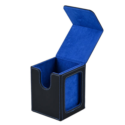 Card deck box with display window, Hold 120 + Single sleeved cards,Magnetic closure, Suitable for CCG Cards, Magic Game Cards