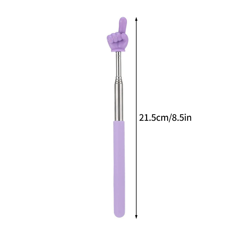 1pPointer Finger Stainless Steel Reading Sticks Telescopic Reading Finger Teaching Aids Gift for Teachers Pointer Finger Stick