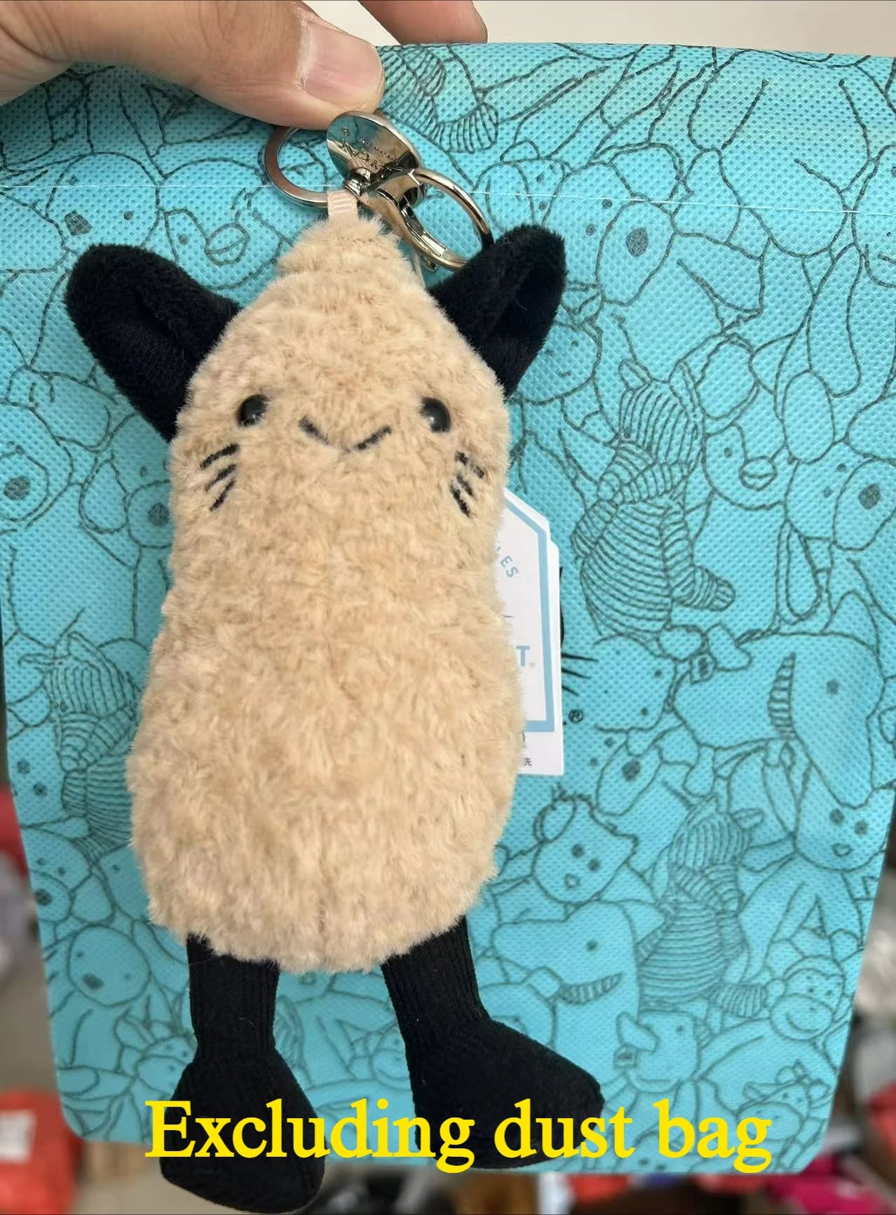Hot tea bag Jc Cute Plush Toy label cute girl bag charm plush toy keychain Kawaii plush toy Limited New Gift bag