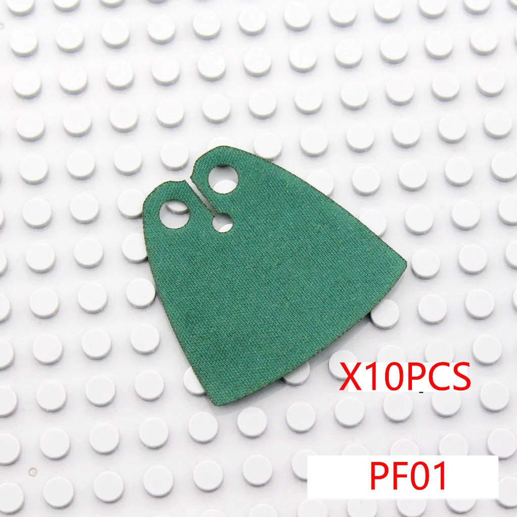 MOC Character Accessories Building Blocks Medieval Soldier Hood Wearing Coat Cape Battle Robe Mini Brick Boy Toy Gift K034 DIY