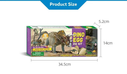 12PCS Archeological Dinosaur Egg Dig Kit Fossil Excavation Toy Teens Adults Scientific DIY Mining Multiplayer Party Favors Gifts