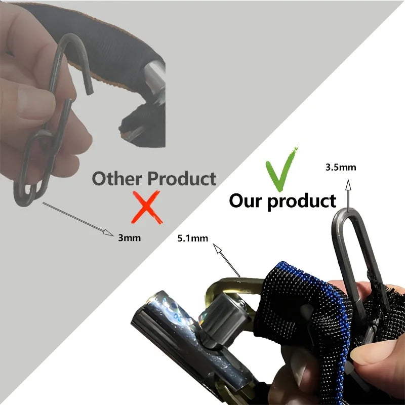 XUNTING Heavy Duty Bike Chain Lock Anti-Theft Steel Chain with Nylon Sleeve 360° Rotating Lock for Bicycle E-Bike Motorcycle