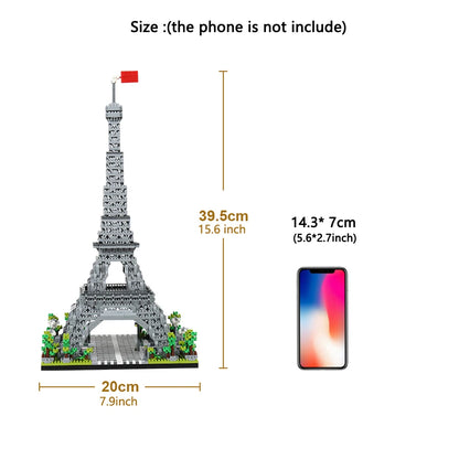Eiffel Tower Paris Architectural Micro Mini Model Building Blocks Toy : Enhance Your Office Decor, Boost Hand Skills Gift