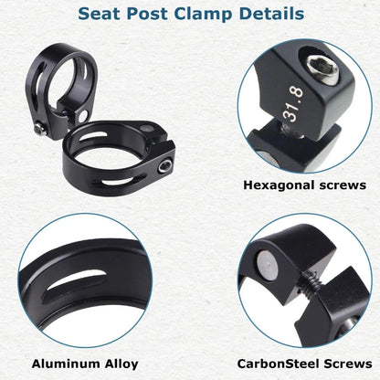 Cycles Bike Tube Clip Saddle Fixed Bicycle Accessories Aluminum Alloy 28.6/31.8/34.9mm Bike Parts Seatposts Clamp