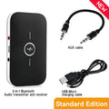 Upgrade B6 2in1 Bluetooth 5.3 Audio Receiver Transmitter 3.5mm AUX+RCA Built-in Battery Wireless Adapter For Car PC TV Headphone