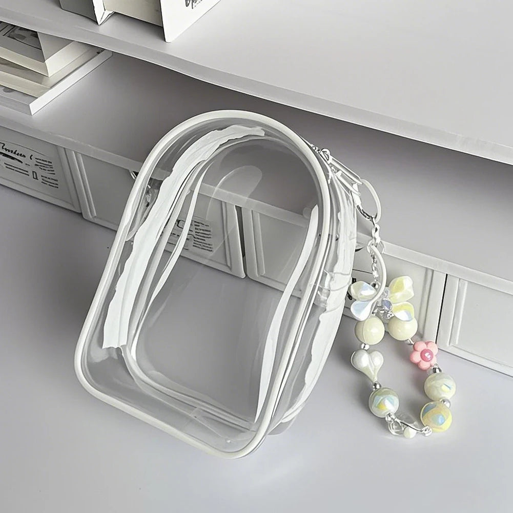 Labubu/SP Protect Case Labubu Sitting Party 15/17cm Cotton Doll Shoulder Pain Bag PVC Storage Bag Labubu Walk Bag Dustproof