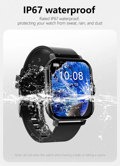 Sports Smart Watch Fitness Clock Health Monitor Waterproof Smartwatch BT Call Wrist Watches for Men Women IOS Android Phone 2026