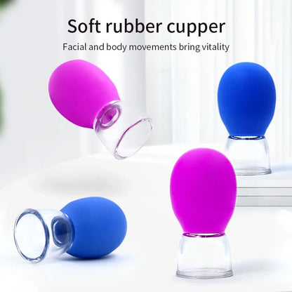 1/5/10pcs Silicone Massage Cupping For Body Face Neck Eye Cellulite Massager Vacuum Tank Body Facial Care Anti-aging Beauty Tool