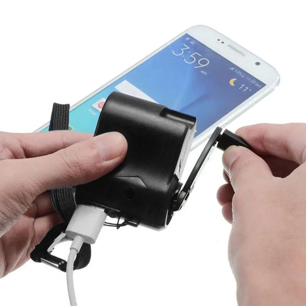 EDC Hand Crank USB Emergency Charger Manual Power Generator Outdoor Survival Tool For Camping Hiking Travel Hand Powered Charger