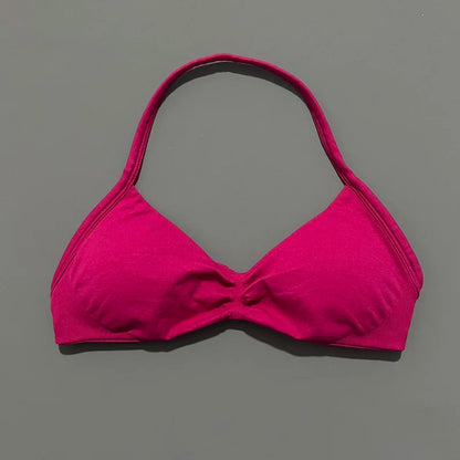 HISTELLO Strappy Bra Women Seamless Gym Underwear High Support Halter Sexy Sports Pilates Clothing Push-up Yoga Workout Tank Top