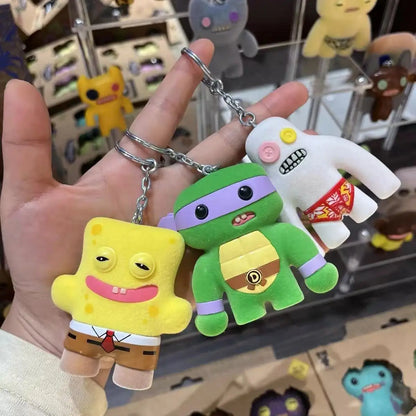 Original Fuggler Random Keychain Blind Box 2 Figure Ugly Funny Monster Tooth Wide Eyed Weirdo Collection Model Bag Pendant