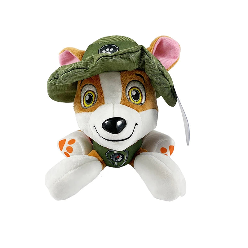 19cm Cartoon Dog Paw Plush Doll Chase Rock Animal Dog Cartoon Model Action Figures Movies Peripherals Children Christmas Gift