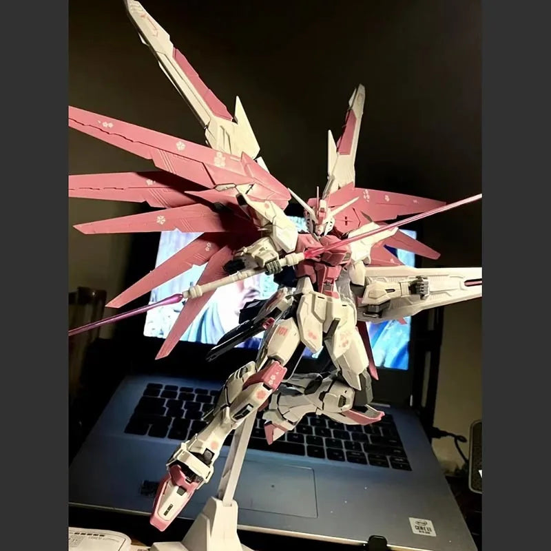 Mg Cherry Blossom Freedom 2.0 Magic Change 1/100 With Cherry Blossom Water Stickers Model Action Figures Toys Collectibles Gifts