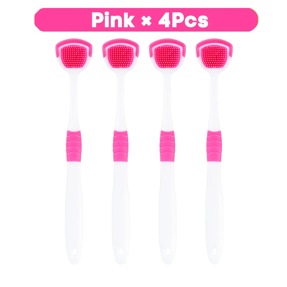 Vaclav 1Pc/4Pcs/8Pcs Silicone Tongue Scraper For Oral Hygiene,Tongue Cleaner Scraper For Oral Care,Tongue Brush Food Debris Clea