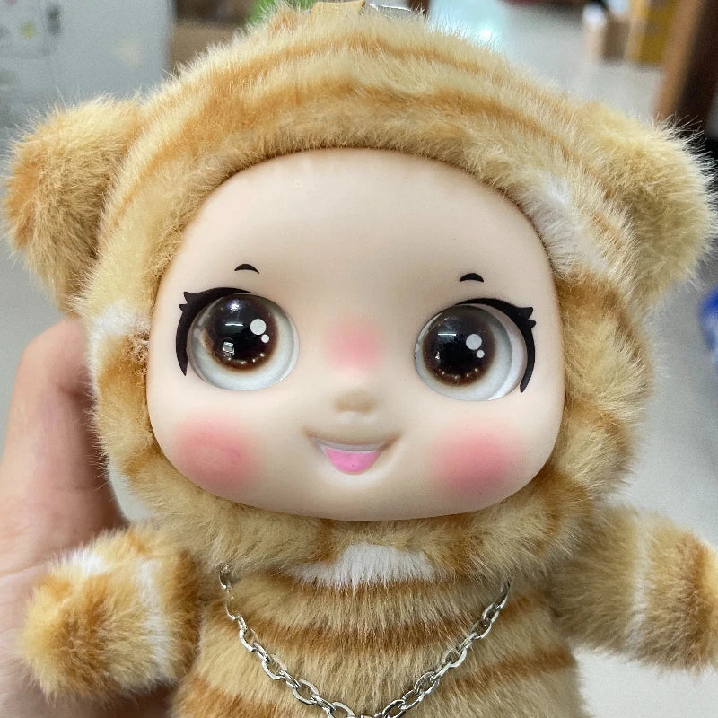 New Cute Kitty Vinyl Face Plush Pendant Kawaii Cat Plushie Keychain Backpack Charm Home Decor for Adults Stuffed Pendant