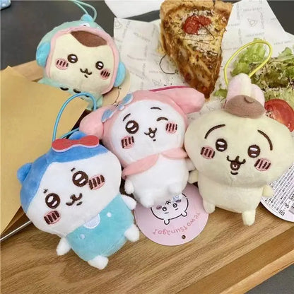Chiikawa Self-deprecating Bear Collaboration Sanrioin Plush Doll Helo Kiity1 Melodyi Kuromev Sachiji Plush Toy Keychain Decorate