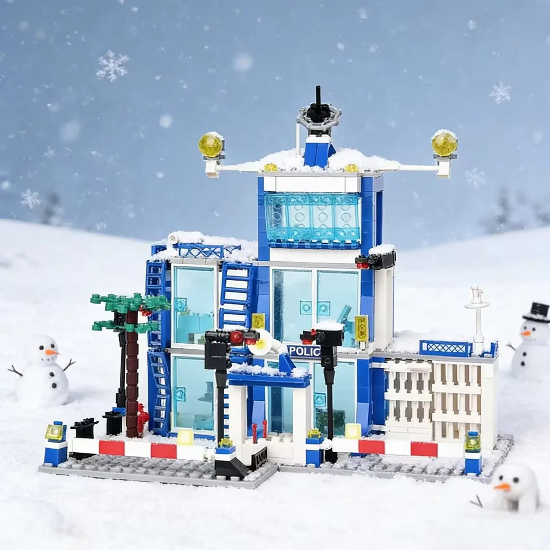 Difficulty Police Department Car Assembly Blocks Set Children's Educational  Toy with Small Particles for Creative Learn