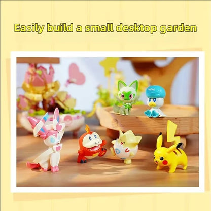Pokémon Series Building Blocks Pikachu Psyduck Pogaman Cartoon Scene Model Bricks Collection Ornaments DIY Toys Holiday Gifts