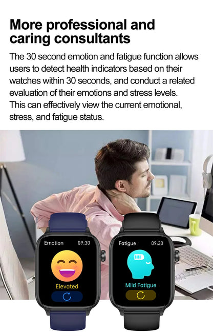 2025 New 24-Hour Health Monitoring Smart Watch Men Uric Acid Blood Lipids Heart Rate Bluetooth Call Smartwatch Women