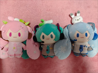 New Hot Hatsune Miku Winter Series Snow Future Top Top Treasure Kawaii Doll Fufu Plush Doll Pendant Girl Birthday Gift Cute