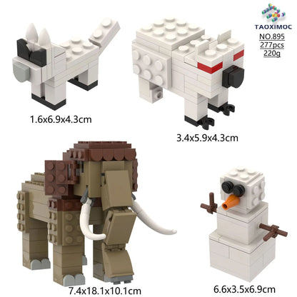 99 Nights in the Forest Toy Owl Goat Deer Monster Building Block Set Model Assembly Building Blocks Halloween Decoration Gift