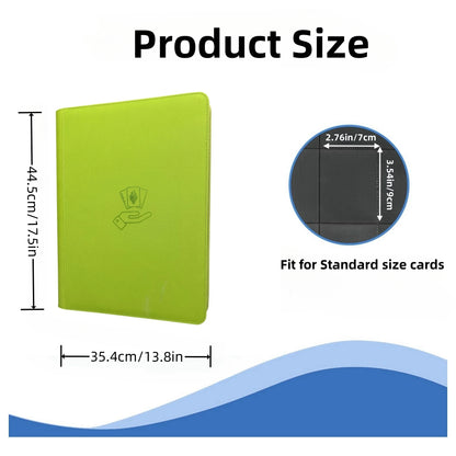 16 Pocket Card Binder, 1000+ Trading Card Album Folder, Side Loading Ringless Card Collection Binder for TCG,Game,Sports