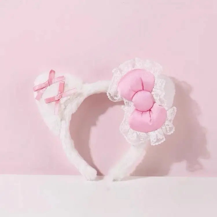 Sanrio Washing Face Headband Hello Kitty Kuromi Melody Plush Hair Accessories Cartoon Hair Hoop Lolita Style Sweet Headdress