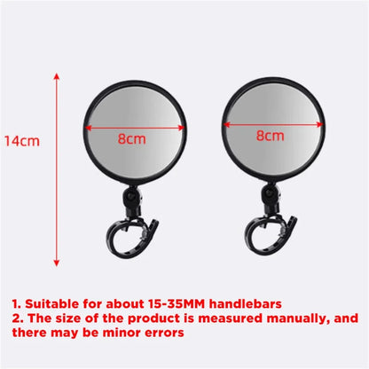 Universal Bicycle Mirror Rearview Adjustable Rotate Wide-Angle Cycling Handlebar Rear View Mirrors for MTB Road Bike Accessori