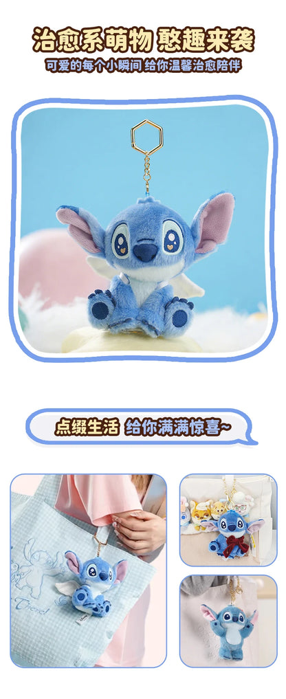 100% Genuine Disney Stitch Scrump Angel Cartoon Blue Stitch Plush Toy Authorized Doll Stich Cute Birthday Gift High Quality