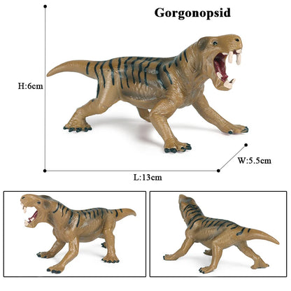 Oenux Prehistoric Wild Animals Simulation Armadillo Doedicurus Sabretooth Model Action Figures PVC Collection Toy For Kid Gift