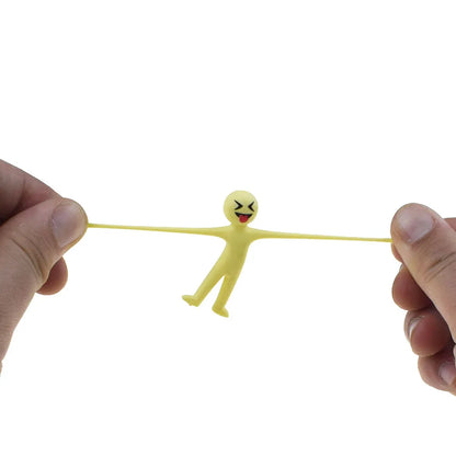 10Pcs Novelty Stretchy Stretch Toy Cute Colorful Yellow Stress Relief Stretchy Fidget Gifts TPR Soft Plastic Creative Doll Toy