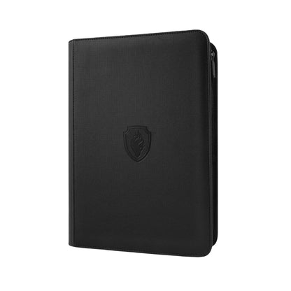 9 Pocket Zipper Card Binder, 360 Trading Card Holder Book, Premium PU Cover Zip Binder for Cards, Durable Side Loading Card