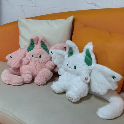 1pc Gothic Bat-Bunny Plush Toy 13.8", Soft Bat Rabbit Pillow, Cute Stuffed Animal Gift for Birthday Christmas