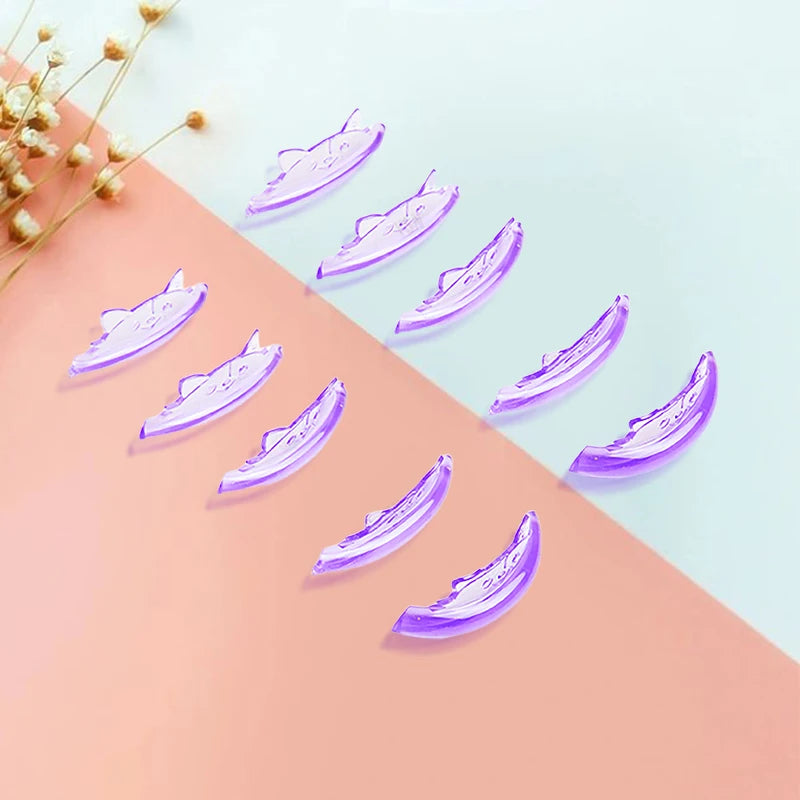 5 Pairs C Curl Silicone Eyelash Perm Pads Sticky Lashes Rod Shield Lifting 3D Eyelash Curler Accessories Makeup Tool
