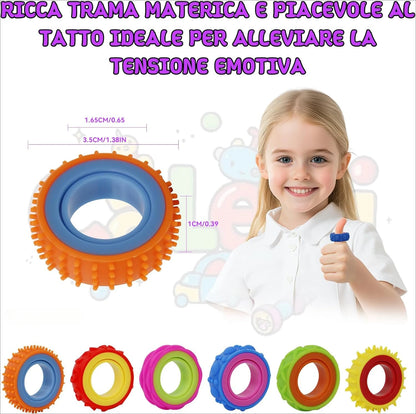 New Silicone Sensory Rotating Fidget Ring Stress Relief Spinning Fidget Toy for Adults Anti Anxiety Autism ADHD Quiet