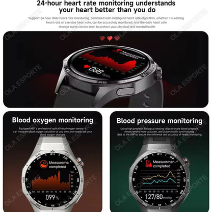 Watch 5 Pro GPS NFC Smart Watch Men 360*360 AMOLED Screen Heart rate Monitor Bluetooth Calls IP68 Waterproof Man Smartwatch 2025